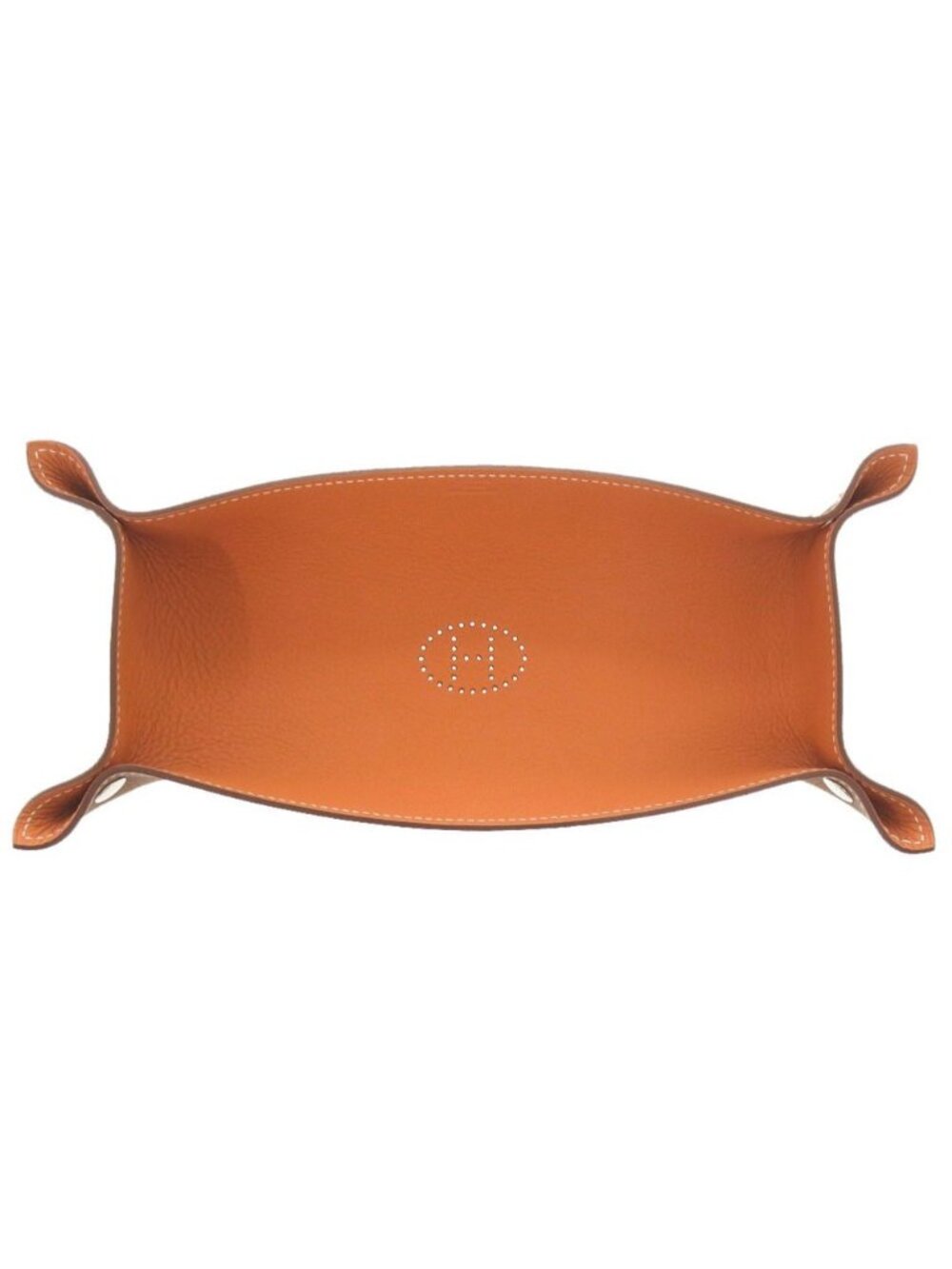 Hermes Miz Elance Desk Leather Potiron Fauve Pen Case Tray